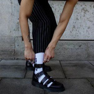 Doc Martens Black Geraldo Leather Gladiator Sandals Men's US Sz 7